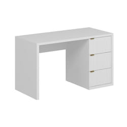 Pascal Morabito - Bureau avec 3 tiroirs - Blanc - mabeli de