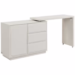 Apportez une touche moderne à votre intérieur avec cette coiffeuse au design épuré et à l'angle pivotant. Parfaite pour optim ...
