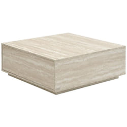 Table basse avec 2 tiroirs en mdf - Effet travertin beige - antrim de Pascal Morabito