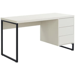 Bureau avec 3 tiroirs - mdf et métal - Beige et noir - timfia de Pascal Morabito