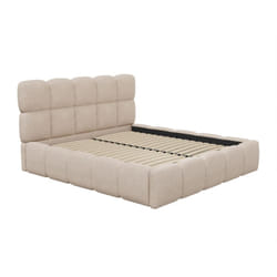 Lit coffre 160 x 200 cm - Tissu bouclette - Beige - damado ii de Pascal Morabito