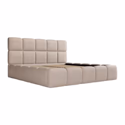 Lit coffre 160 x 200 cm - Tissu chiné - Beige - DAMADO II de Pascal Morabito