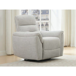 Fauteuil relax électrique en tissu texturé gris clair BREVIO