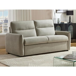 Canapé 3 places convertible express en tissu gris ORELIS