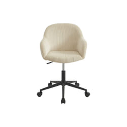 Chaise De Bureau - Velours Côtelé - Crème - Marenzia