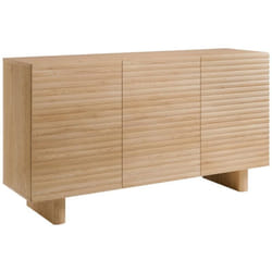 Vente-unique - Buffet avec 3 portes en mdf - Naturel - ludima