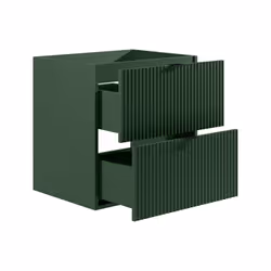 Meuble Sous Vasque Suspendu Strié - Vert Mat - 60 Cm - Zevini - Vue supplémentaire 2