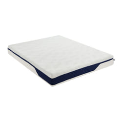 Ensemble 180 X 200 Cm Sommier Coffre Blanc + Matelas Mousse Hd 7 Zones Et Accueil Gel À Mémoire De Forme Déhoussable Ép.22cm - Fagani De Ysmée