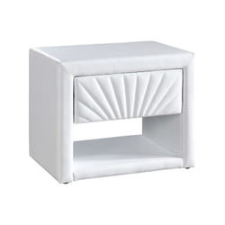 Lot De 2 Tables De Chevet - 1 Tiroir Et 1 Niche - Simili - Blanc - Ulami