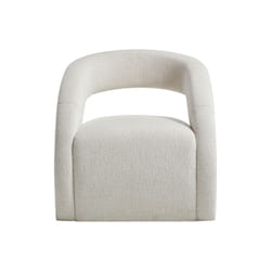 Fauteuil en tissu chenille beige LUCIOTA