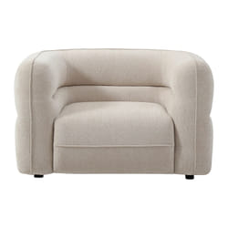Fauteuil En Tissu Chenille Beige Taliena