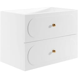 Meuble sous vasque suspendu - Blanc - 80 cm - SATOBAL