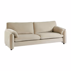 Canapé 3 Places En Tissu Beige Opralio - Vue supplémentaire 2