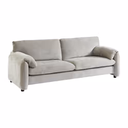 Canapé 3 Places En Tissu Gris Opralio - Vue supplémentaire 2