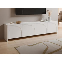 Meuble TV avec 4 portes - Blanc - NALYRA de Maison Céphy