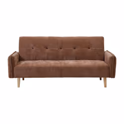 Canapé 3 Places Convertible Clic-clac En Tissu Marron Soniata - Vue supplémentaire 2