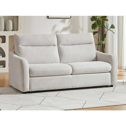 Canapé convertible express 3 places en tissu beige SOVANIA