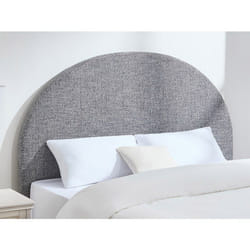 Tête de lit 140 cm - Tissu texturé - Gris - PANIOTI