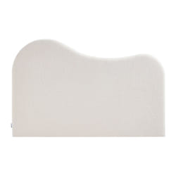 Tête De Lit 140 Cm - Tissu Bouclette - Blanc - Voriota