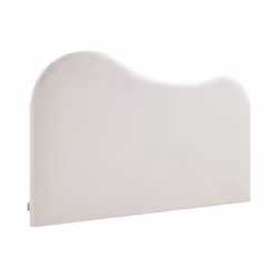 Tête De Lit 140 Cm - Tissu Bouclette - Blanc - Voriota - Vue supplémentaire 2