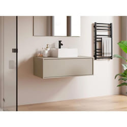 Meuble sous vasque suspendu - Coloris beige - 94 cm - TEANA II