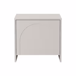 Lot de 2 tables de chevet avec 1 porte - Beige - NALYRA de Maison Céphy - Vue supplémentaire 2