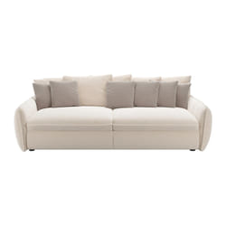 Canapé 4 Places Confort Assise Profonde En Tissu Chenille Beige Gianola De Maison Céphy
