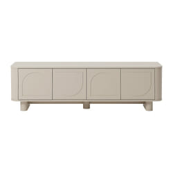 Meuble TV avec 4 portes - Taupe - BRISTANA