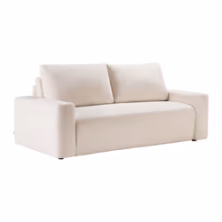 Canapé 4 Places Convertible Express En Tissu Texturé Beige - Couchage 160 Cm - Matelas 13 Cm Daviso - Vue supplémentaire 2