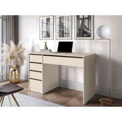 Bureau Avec 5 Tiroirs – Beige - Jenemi
