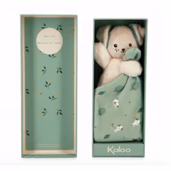 Kaloo - K226001 - Doudou Carre douceur Chien Vert - 18 cm