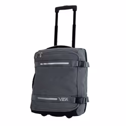 Valise Trolley Cabine Souple Vida VT6072 Roullettes Multi Sangles dattache (Gris chiné (Grey) S-Cabine 55x32.5x20cm -34L)