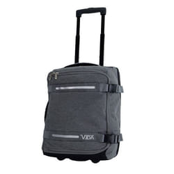 Valise Trolley Cabine Souple Vida VT6072 Roullettes Multi Sangles dattache (Gris chiné (Grey) S-Cabine 55x32.5x20cm -34L)