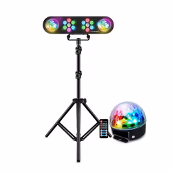 Pack jeux de lumières LyteQuest RAINBOW PortiqueMode Audio Auto Télécommande PAR LED PAR BALL 3WSONO DJ Animation
