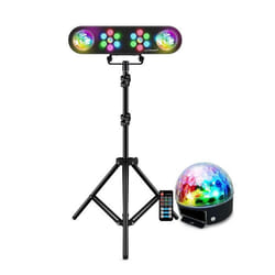 Pack jeux de lumières LyteQuest RAINBOW PortiqueMode Audio Auto Télécommande PAR LED PAR BALL 3WSONO DJ Animation