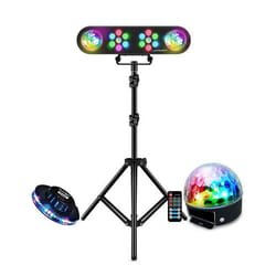 Pack jeux de lumières LyteQuest RAINBOW Portique PAR LED PAR BALL 3W Mode Audio Auto Télécommande SONO DJ Animation