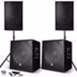 PACK SONO Complet 2800W 2 Enceintes 2 Subwoofers USB/BLUETOOTH CABLE PC + Pieds Prestations SONO DJ PA