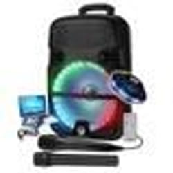 Enceinte sono Karaoké MYDJ MDJ12 Ring à LEDs RVB 600W 12 USB Bluetooth TWS PC Micros VHF et filaire lumière OVNI