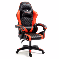 Amstrad ULTIMATE-RED Fauteuil / Chaise de bureau Gamer coloris rouge & noire - coussin lombaire & appuie tête