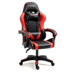 Amstrad ULTIMATE-RED Fauteuil / Chaise de bureau Gamer coloris rouge & noire - coussin lombaire & appuie tête