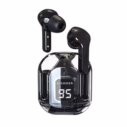 Écouteurs TWS - Ledwood - Chrystal - Bluetooth 5.3 - Affichage LED - Noir