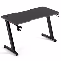 Bureau informatique ou gamer - Amstrad - AMS-DESK120Z-GREY - Finition gris - Largeur 1m20 - Style carbone