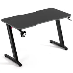 Bureau informatique ou gamer - Amstrad - AMS-DESK120Z-GREY - Finition gris - Largeur 1m20 - Style carbone