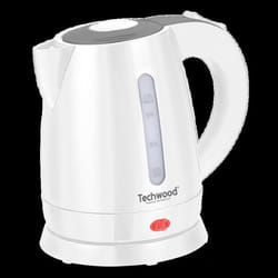 Bouilloire Electrique Techwood TB-1023 Capacité 1L - 1600W Arrêt de sécurité en cas de surchauffe Indicateur niveau deau Blanc