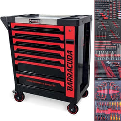 Servante datelier/ Chariot Barracuda Tools CUDA Max XXL 8 tiroirs 6 outillés 4 roues 2 freins Chariot MECANICIEN GARAGISTE