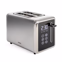 Grille-pain digital DOD205 Livoo 2 fentes larges 35 cm 850 W  Panneau de contrôle tactile Gris