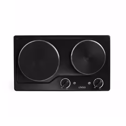 Plaque de cuisson 2 foyers Livoo DOC168N - 2500W - Foyers de Diam. 155 et 185 cm - Plaque encastrable