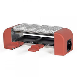 Appareil à raclette 2 personnes connectable Livoo 450W Pierre naturelle Rouge