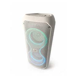 INOVALLEY Enceinte Bluetooth 400W Blanc LED RGB Karaoké TWS Radio FM Batterie Rechargeable KA-08