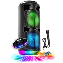 Enceinte SONO DJ Bluetooth KA03-XXL sans fil 450W Karaoké entre amies - USB RADIO FM LED Jeu de lumière Ovni multifaisceaux
